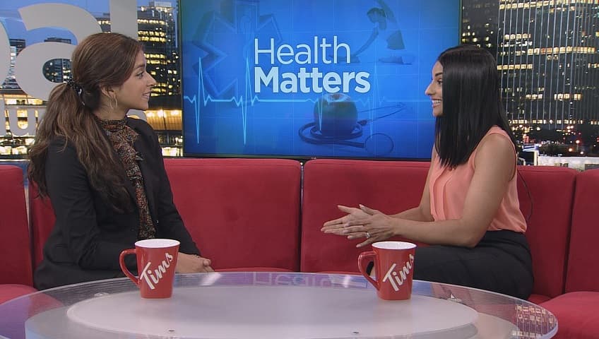 Still from the Global News Health Matters segment on celery juice